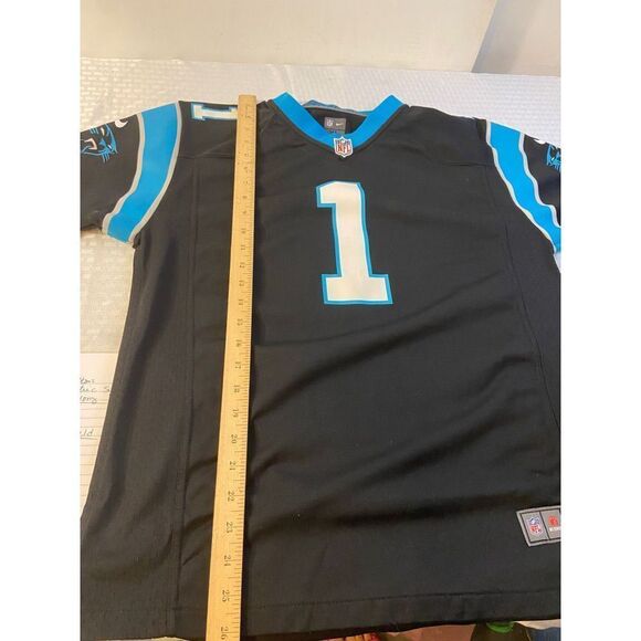 Nike Panthers Newton #1 NFL On Field Jersey Youth Xl 18/20 "Keep Pounding" - Picture 5 of 6